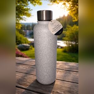Mainstays White Stainless Steel Water Bottle